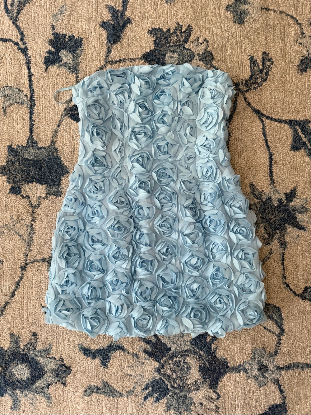 Light Blue Bloom Mini Dress